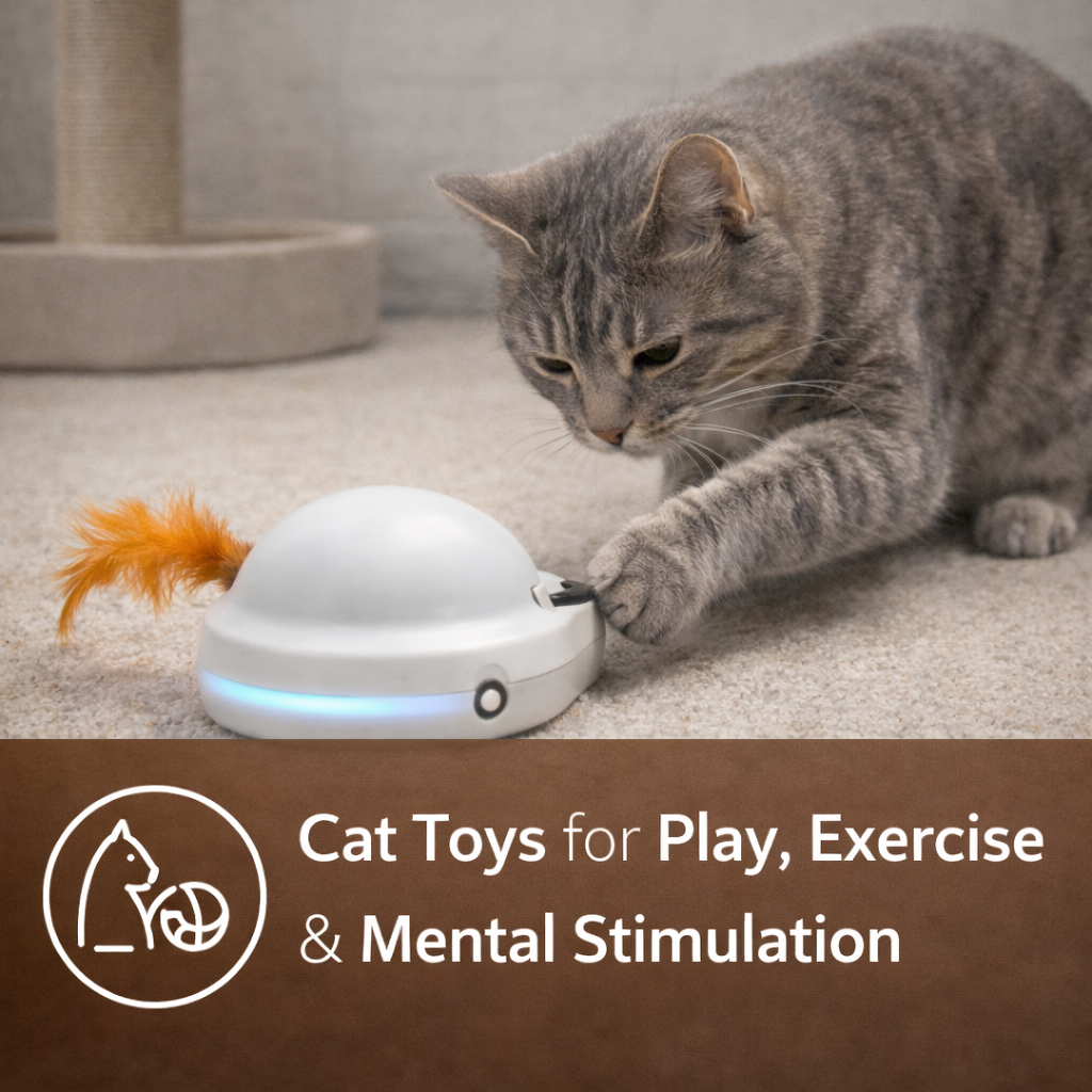 cat playing with interactive toy indoor cat exercise hunting toy mental stimulation cat toy