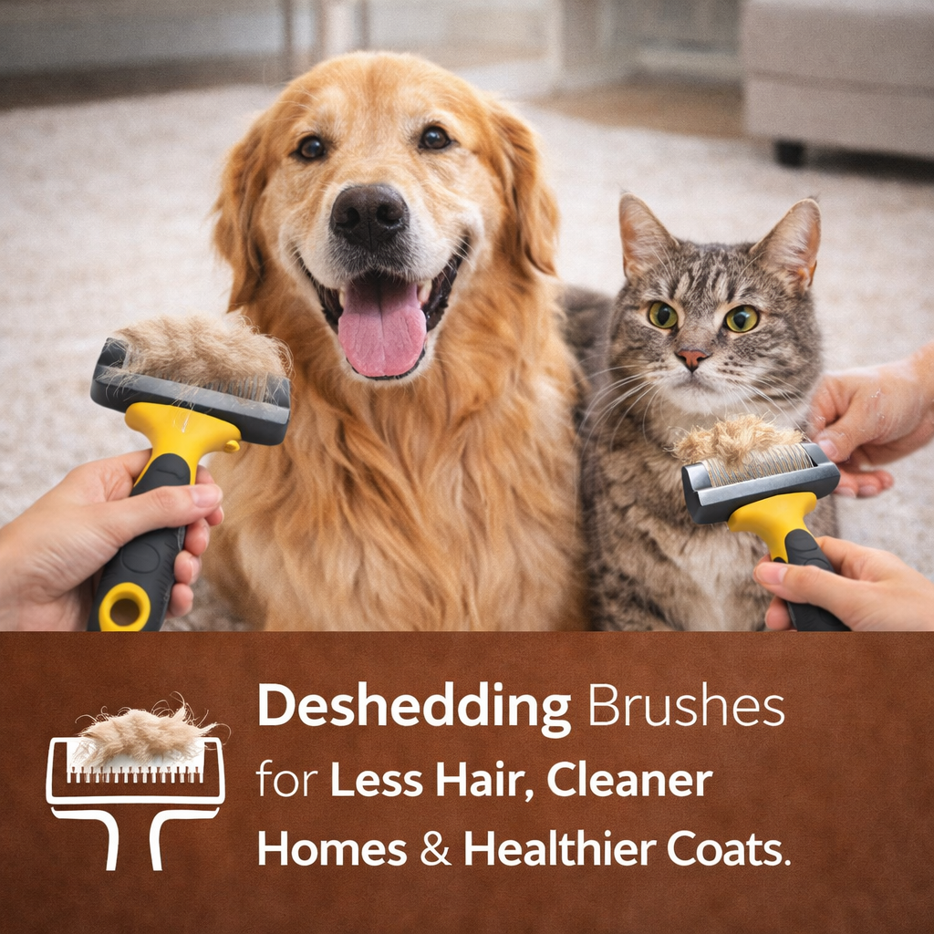 deshedding brush dog cat grooming tool remove loose hair reduce shedding pet grooming brush