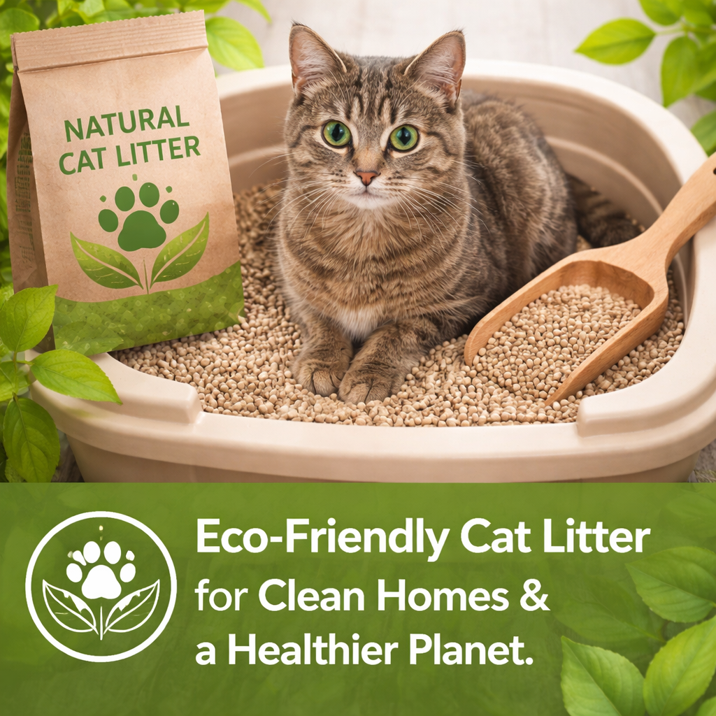 eco friendly cat litter natural biodegradable low dust odor control cat litter sustainable pet product