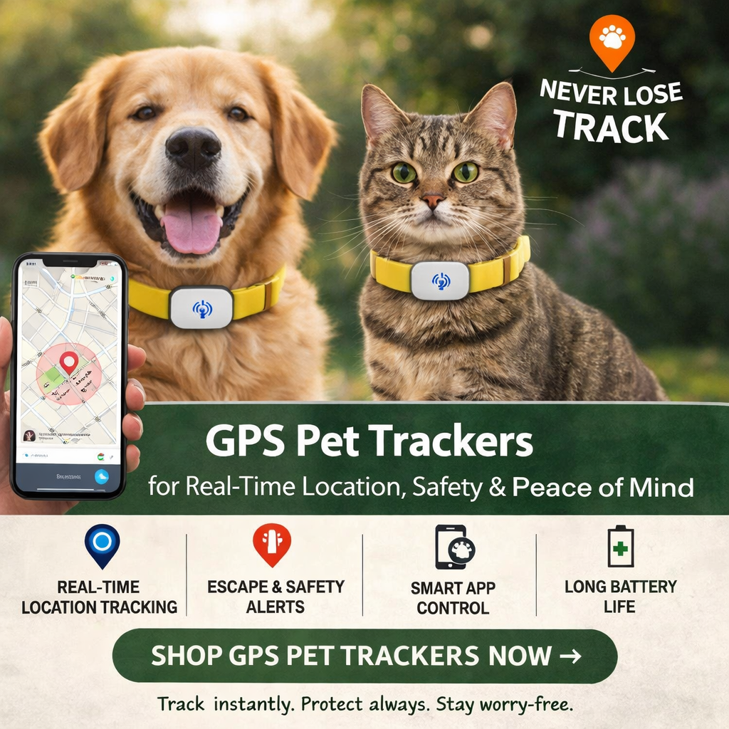 gps pet tracker dog cat real time tracking pet safety device smart collar tracker pet location