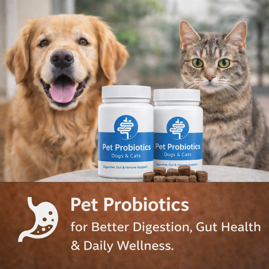 pet probiotics dog cat digestive support gut health supplement immune support pet wellness probiotics