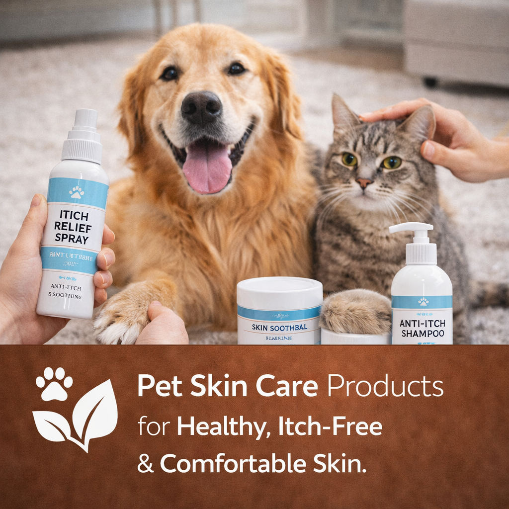 pet skin care products dog cat itch relief skin treatment healthy skin grooming pet care products