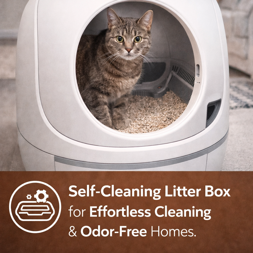 self cleaning litter box automatic cat litter box smart litter system odor control modern pet product