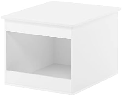 Furinno Peli Top Opening Litter Box Enclosure, Solid White
