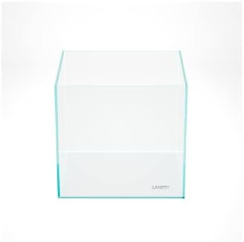 LANDEN Aquarium Cube 6.6 Gallon Ultra Clear Glass Rimless Fish Tank 30C