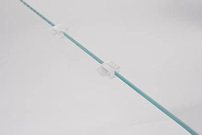 LANDEN Low-Profile Clear Acrylic Aquarium Cover Clips for 4mm Glass Lid (3.5mm Gap per Side) - 12pcs, Minimalist, Fits Rimless Tanks of All Thicknesses
