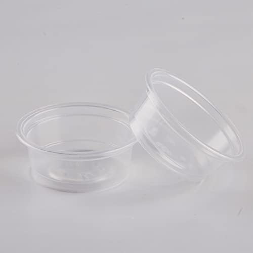 100 pcs Small Gecko Food and Water Cups Plastic Reptile Feeding Bowls Ledge Accessories for Crested Gecko Lizards Small Pets, 0.5 oz