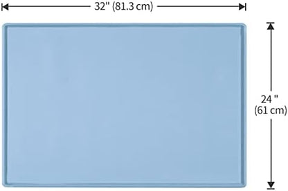Silicone Dog Food Mat Waterproof Pet Feeding Tray for Large Dogs