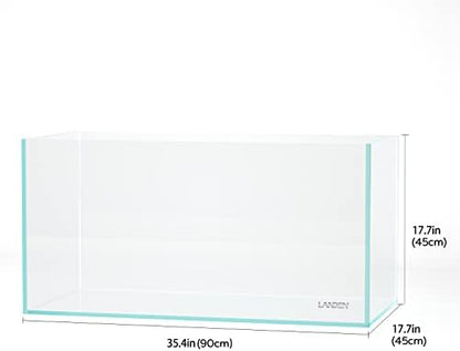 LANDEN Aquarium 90P 44 Gallon Ultra Clear Glass Rimless Fish Tank