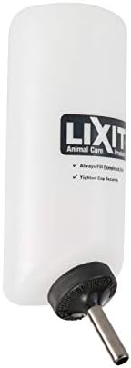 Lixit Wide Mouth BPA-Free Cage Water Bottles for Rabbits, Ferrets, Guinea Pigs, Rats, Chinchillas, Hamsters, Mice, Hedgehogs, Gerbils and Other Small Animals. (Translucent, 32 Ounce Pack of 2)
