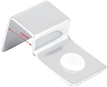 Pssopp Fish Glass Cover Clip, 4Pcs 12mm Stainless Steel Aquarium Glass Cover Support Bracket Holders Universal Lid Clips for Rimless Aquarium