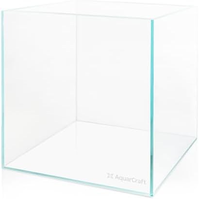16 Gallon Rimless Aquarium, Ultra Clear Low Iron Cube Tank