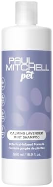 Paul Mitchell Pet Calming Lavender Mint Shampoo, Botanical-Infused Dog Shampoo, 16.9 fl oz