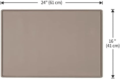 Silicone Dog Food Mat Waterproof Pet Feeding Tray for Small Medium Dogs