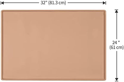 Silicone Dog Food Mat Waterproof Pet Feeding Tray for Large Dogs
