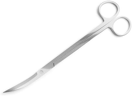 Mandala Crafts Stainless Steel 12" Curved Aquarium Scissors for Fish Tanks
