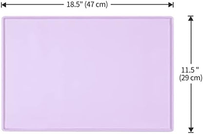 Silicone Dog Food Mat Waterproof Pet Feeding Tray for Small Medium Dogs