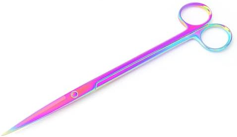 Mandala Crafts Rainbow 12 Inches Straight Aquarium Scissors for Fish Tanks