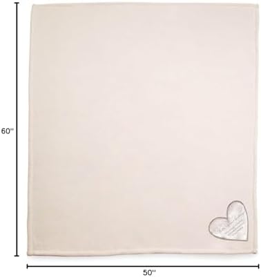 Pavilion Gift Company The Comfort Blanket 19514 Faith Hope Plush Throw Blanket, White, 50 Inch x 60 Inch