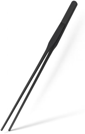 Mandala Crafts Black 15 Inches Straight Aquarium Tweezers for Fish Tanks