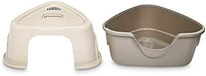 Amazon Basics Cat Litter Box with Lid, No-Mess, Spacious Enclosed Design with Odor Control, Easy Access, Stain Resistant, 26" x 23" x 20", Charcoal