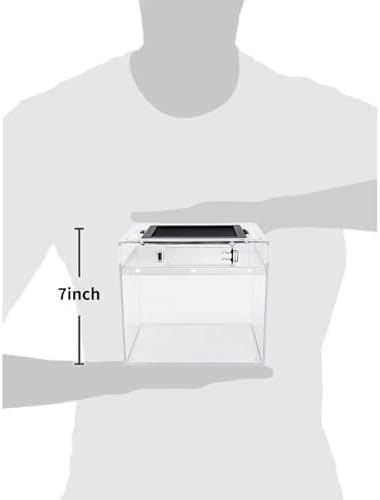 Reptile Growth mini Reptile Terrarium,8" x 8"x 8" Reptile Tank with Full View Visually Appealing，for Insect，Fish，Tarantula，Hermit Crab，Jumping Spider，Iguana，Tortoise，Leopard Gecko，Frog，Bearded Dragon