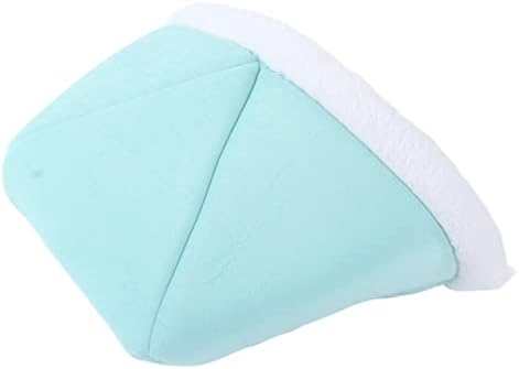 Zerodis Plush Cat Sleeping Bag Semi Closed Fluffy Cat Bed Washable Pet Bed for Small Pets Kittens (Litter-Mint Green)