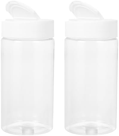 Mipcase Aquarium Fish Feeder Bottles 2-Pack Transparent Storage Containers for Easy Feeding and Fish Food Dispensing 5.31X2.55X2.55In Practical Tank Feeding Device for Home and Pet Supplies