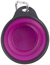 Dexas Pets Collapsible Travel Cup, Small/1 Cup Capacity, Fuchsia