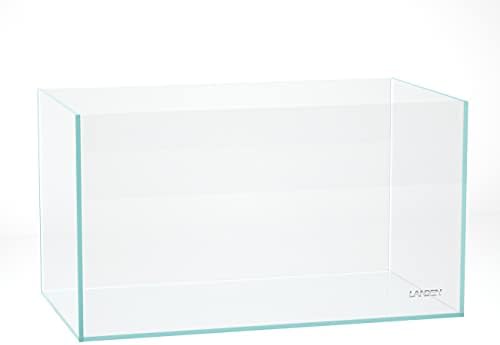 LANDEN 90P 55 Gallon Rimless Low Iron Aquarium Tank,W35.4×D19.7×H19.7 in(90x50x50cm) 10mm Thickness with Black Nano Foam Leveling mat Included
