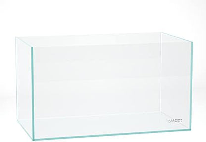LANDEN 90P 55 Gallon Rimless Low Iron Aquarium Tank,W35.4×D19.7×H19.7 in(90x50x50cm) 10mm Thickness with Black Nano Foam Leveling mat Included