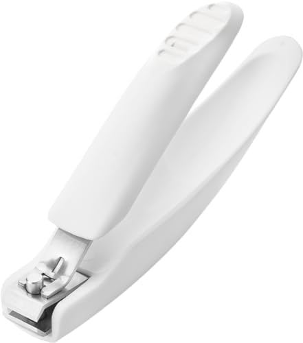 ZWILLING Beauty Toenail Clipper (with Nail Catcher, Extra Large, Sharp Straight Edge, for Left and Right handers), Premium, White, 5.5-inch