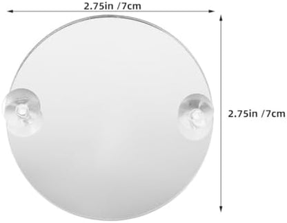 INOOMP Betta Fish Exercise Mirror Single Side Tank Mirror with Suction Cups Fish Bowl for Training Aquarium D Cor Cute Tank Decorations 2.75 * 2.75 * 0.11In