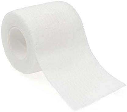 Self Adhesive Bandage Wrap Animal Cohesive Bandage Self Adherent Wrap First Aid Tape for Dogs Cats Horses Birds & Wrist Healing Ankle Sprain (2 Inch White 12 Rolls)