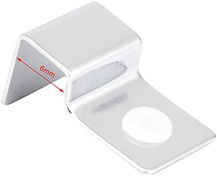 Pssopp 4Pcs Fish Glass Cover Clip, Stainless Steel Aquarium Glass Cover Support Bracket Holders Universal Lid Clips for Rimless Aquarium(6mm)