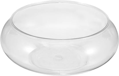 IbErsacs Clear Fish Bowl Vase Bubble Bowl Round Shallow Planter Terrarium Fish Bowl Aquatic Plant Pot Daffodil Pot Hydroponic Planter Fish Tank Aquarium Bowl, Transparent