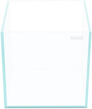 LYPHARD AQUARIUMS 33 Gallon Cube Rimless Aquarium, Ultra Clear Low Iron Large Fish Tank, L19.7×W19.7×H19.7 Glass Thickness 8mm with EVA Foam Leveling Mat