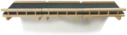 SHENGOCASE 47.2" x 11.8" Natural Wood Wall Mounted Cat Shelves
