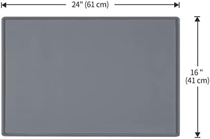 Silicone Dog Food Mat Waterproof Pet Feeding Tray for Small Medium Dogs