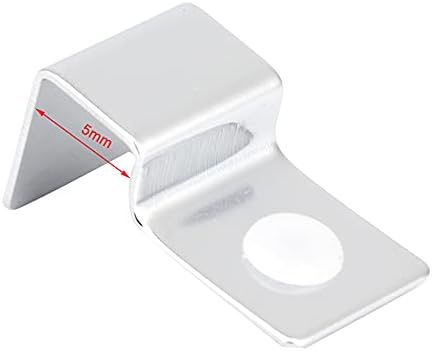 4Pcs Pssopp Aquarium Cover Bracket, Fish Glass Cover Clip Stainless Steel Aquarium Glass Covers Support Bracket Holders Universal Lid Clips for Rimless Aquariums(5mm)