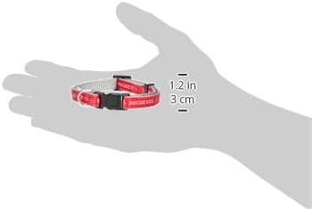 Pets First Collegiate PET Collar New Version Ohio State Buckeyes Dog Collar, Size Small. Best Sports Team Color for Dogs & Cats. A Shiny & Colorful Dog & Cat Collar Licensed by The NCAA
