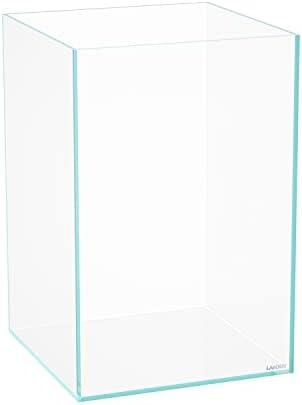 LANDEN Aquarium Tall 10 Gallon Ultra Clear Glass Rimless Fish Tank 30T