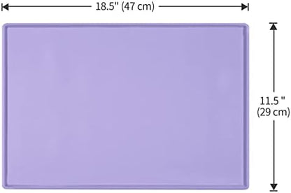 Silicone Dog Food Mat Waterproof Pet Feeding Tray for Small Medium Dogs