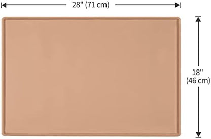 Silicone Dog Food Mat Waterproof Pet Feeding Tray for Medium and Large Dogs