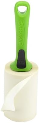Evercare Pet Hair Lint Rollers All Purpose Use Easy-Tear Sheets Per Roll Reusable Sticky Roller Pets Cat,Dog Hair Remover Contoured Handle for Furniture Clothing & Cars,Green, 200 Sheets (Pack of 12)
