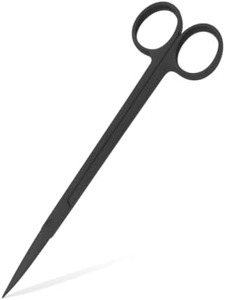 Mandala Crafts Black 10 Inches Straight Aquarium Scissors for Fish Tanks