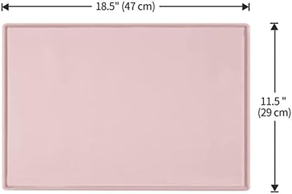 Silicone Dog Food Mat Waterproof Pet Feeding Tray for Small Medium Dogs