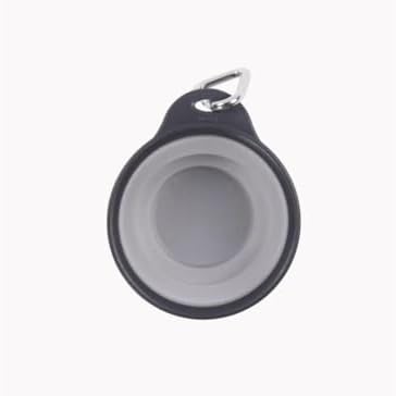 Dexas Pets Collapsible Travel Cup, Small/1 Cup Capacity, Light Gray