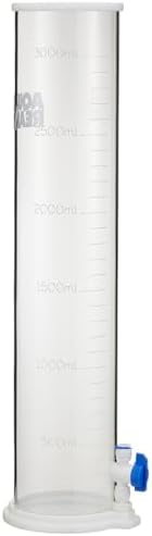 DC-2 Acrylic Aquarium Dosing Container – 3L Auto Top Off Reservoir with Quick Connect Fittings, Low Profile Footprint, Durable Design for Reef Tanks, Saltwater Aquariums & Dosing Pumps