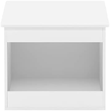 Furinno Peli Top Opening Litter Box Enclosure, Solid White